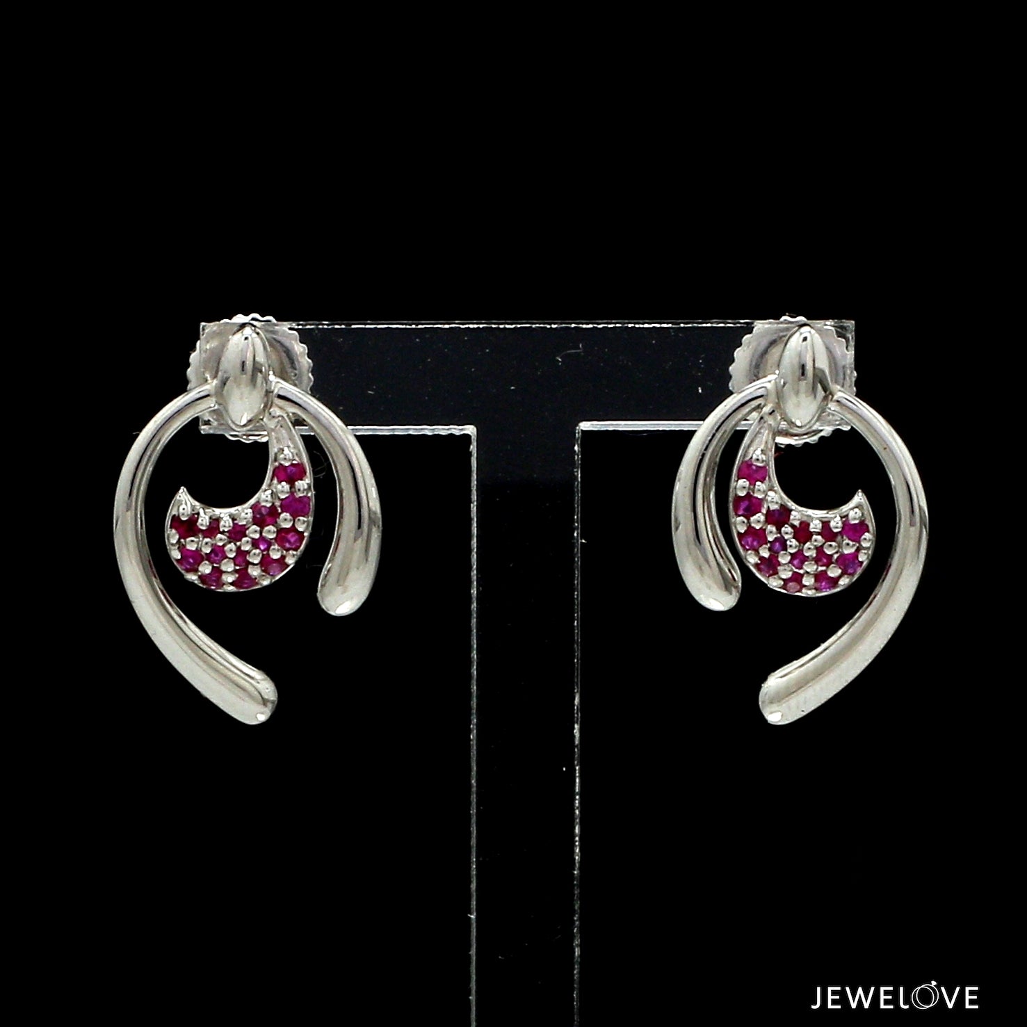 Platinum Ruby Earrings for Women JL PT E NL8636R