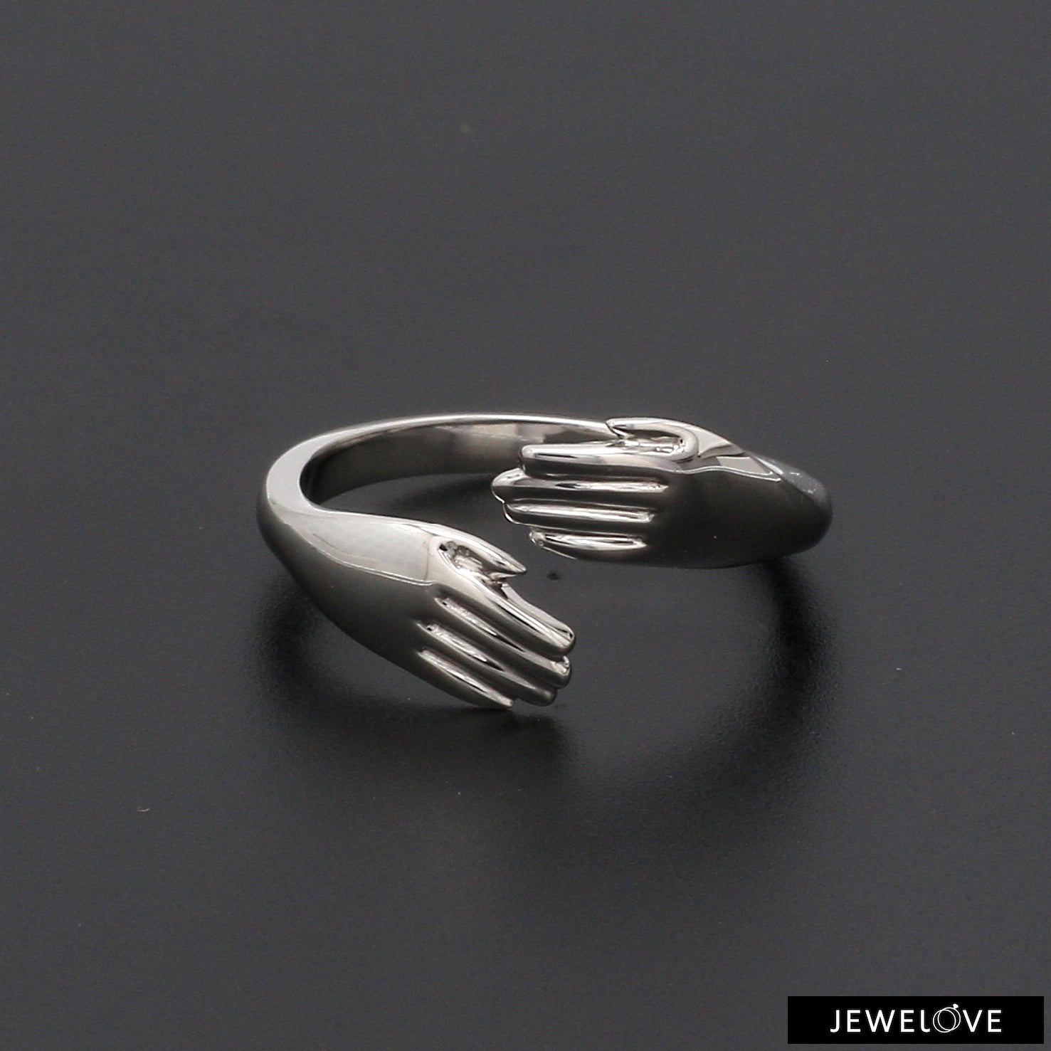 Platinum Hug Unisex Ring JL PT 938   Jewelove.US