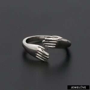 Platinum Hug Unisex Ring JL PT 938   Jewelove.US