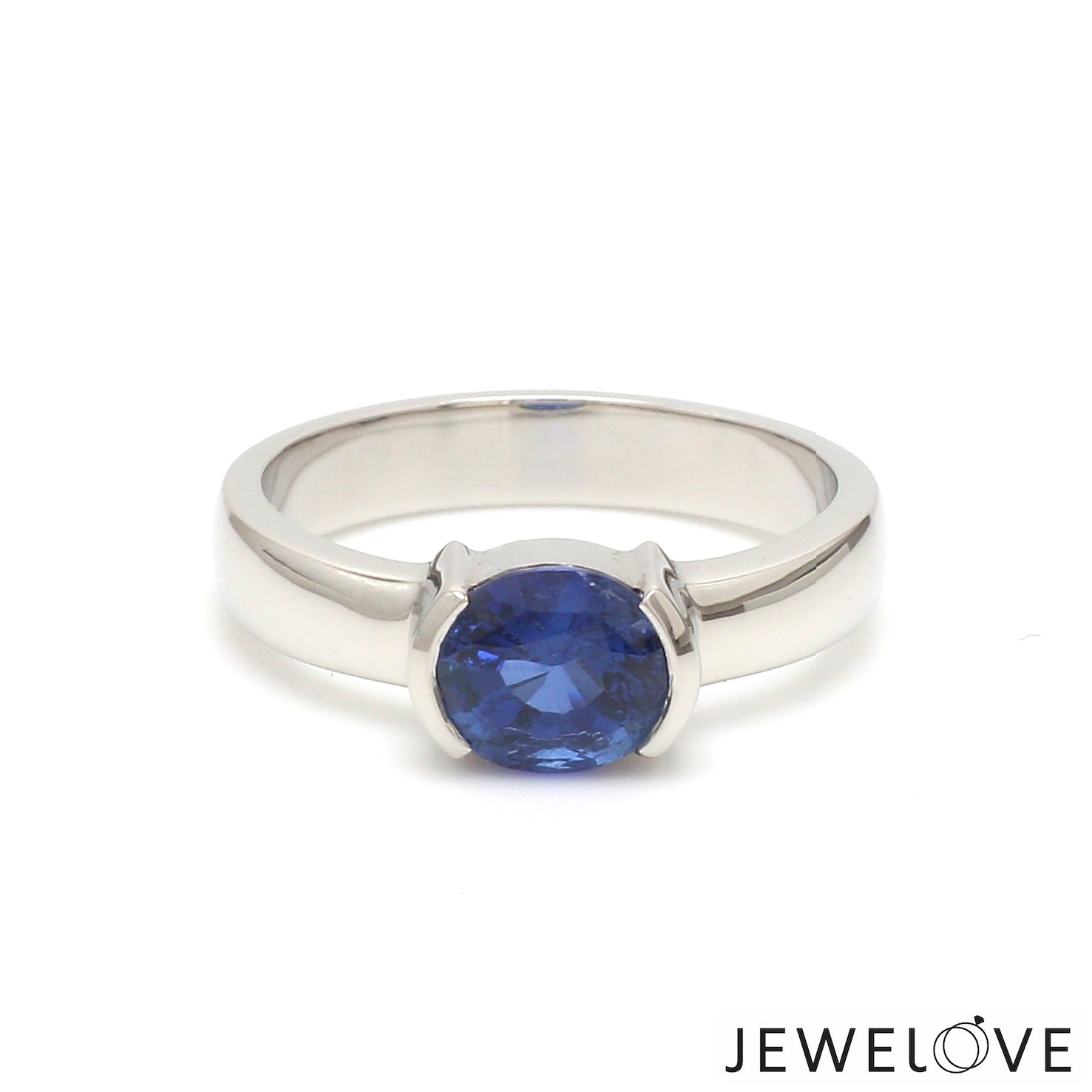 1.20 Carat (Ctw) Natural Blue Sapphire Ring in 14K White Gold with 1/2  Carat (Ctw) Diamonds - Walmart.com