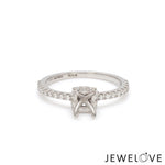 Load image into Gallery viewer, Platinum Solitaire Mounting with Diamond Shank Ring for Women JL PT 1266-Mounting

