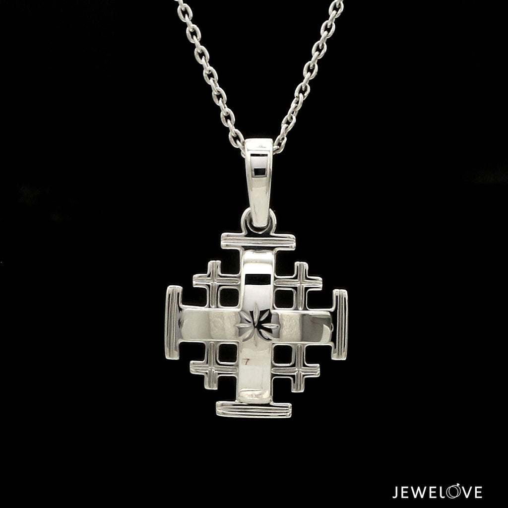 Platinum Jerusalem Cross Pendant JL PT P 304   Jewelove.US