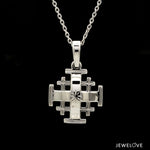 Load image into Gallery viewer, Platinum Jerusalem Cross Pendant JL PT P 304   Jewelove.US
