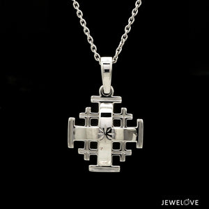 Platinum Jerusalem Cross Pendant JL PT P 304   Jewelove.US