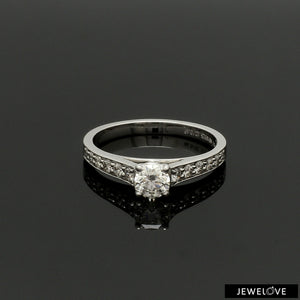 50-Pointer Solitaire Diamond Shank Platinum Ring JL PT 1324-A   Jewelove.US