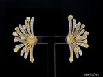Load image into Gallery viewer, 18K Yellow Gold Earrings with Natural Fancy Yellow &amp; White Diamonds JL AU E 102
