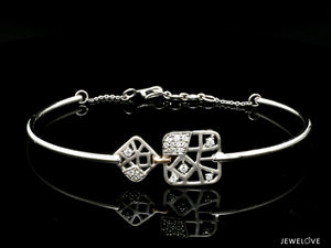 Platinum Evara | Rose Gold Diamonds Bracelet for Women JL PTB 827   Jewelove.US