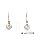 Load image into Gallery viewer, 2-Carat Lab Grown Heart Cut Solitaire Platinum Earrings JL PT E LG-372
