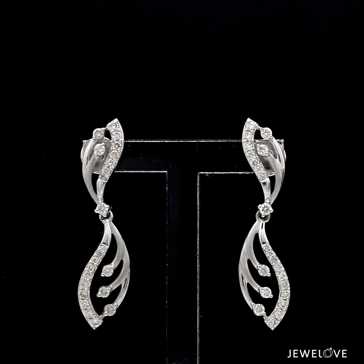 Designer Platinum Diamond Earrings for Women JL PT E 344