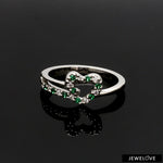 Load image into Gallery viewer, Platinum Diamond with Emerald Heart Ring for Women JL PT LC889-A   Jewelove
