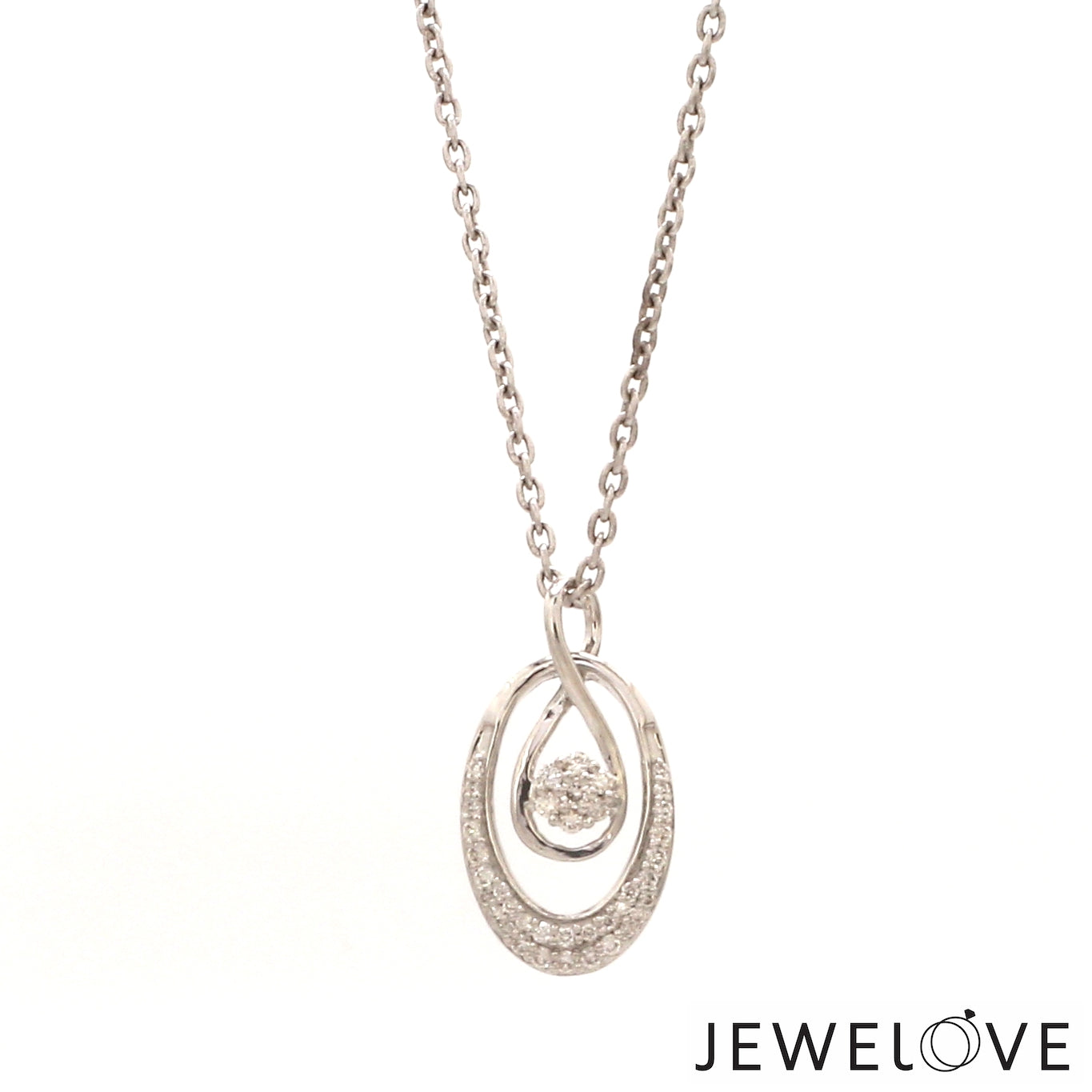 Platinum with Diamond Pendant Set for Women JL PT P 2444