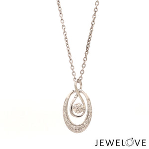 Platinum with Diamond Pendant Set for Women JL PT P 2444