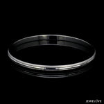 Load image into Gallery viewer, Punjabi Platinum Kada for Men with Matte Finish &amp; Hi-Polish JL PTB 617
