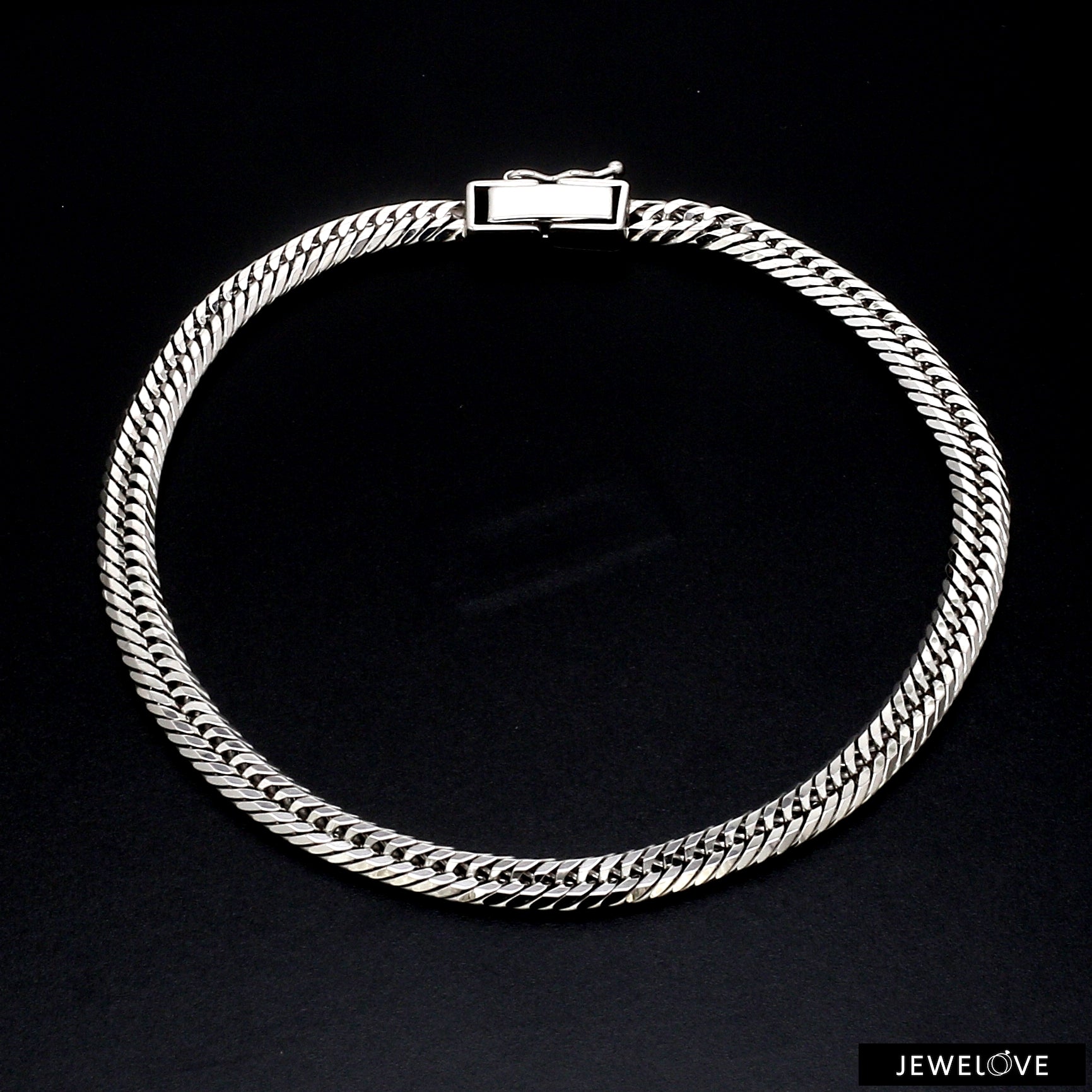 4.5mm Japanese Platinum Cuban Bracelet for Men JL PTB 1176   Jewelove.US