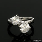 Load image into Gallery viewer, Lab Grown Cushion cut Diamond Platinum Engagement Ring JL PT LG-1434

