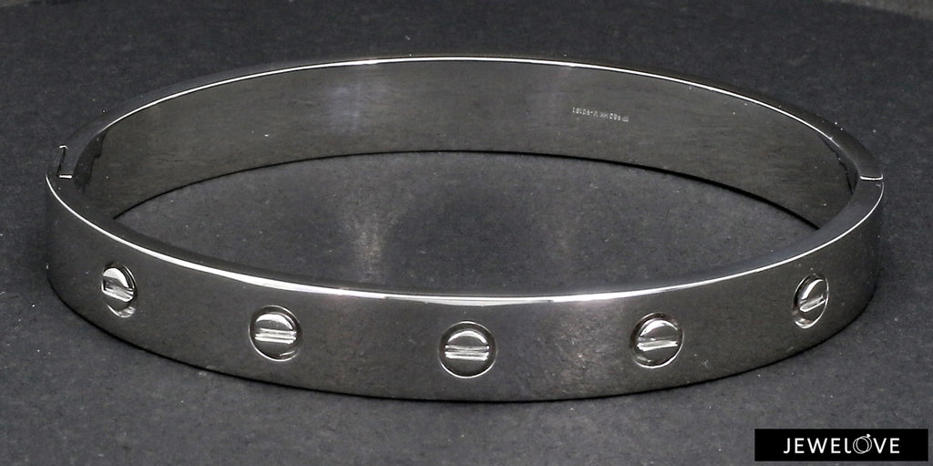 Platinum Plain Kada for Men JL PTB 1106-A   Jewelove.US