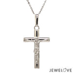 Load image into Gallery viewer, Platinum Jesus Christ Cross Pendant JL PT P 374
