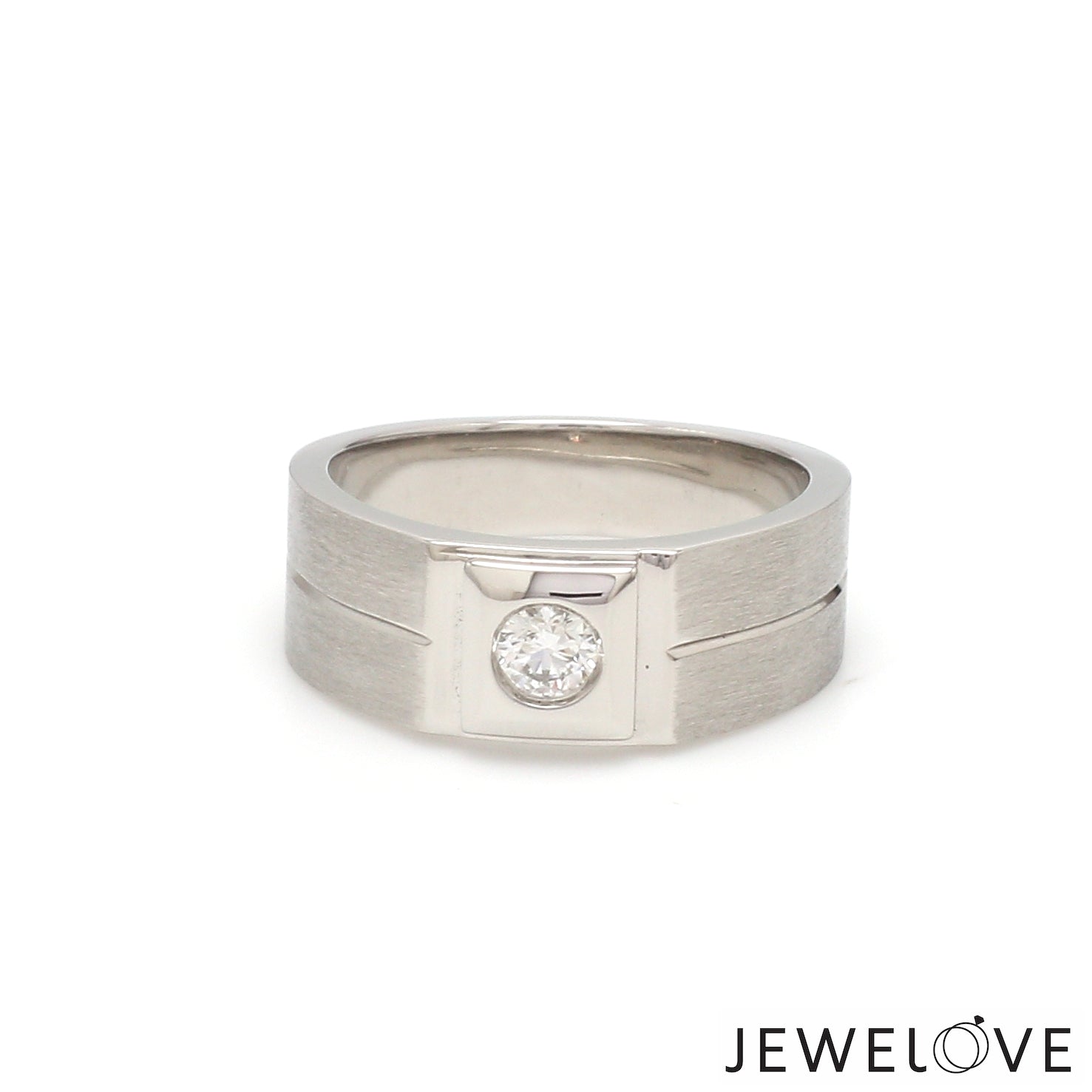 Diamond Platinum Ring for Men JL PT 1110   Jewelove.US