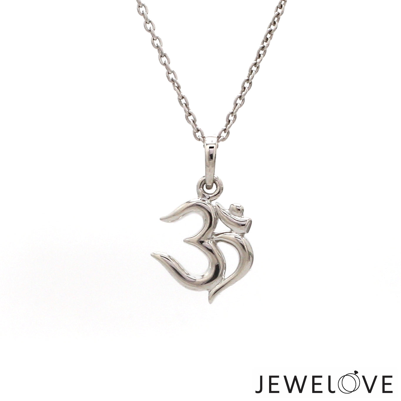 Plain Platinum Om Pendant JL PT OM-1   Jewelove.US