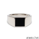 Load image into Gallery viewer, Men of Platinum | 10mm Black Enamel Ring for Men JL PT 1494
