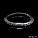 Load image into Gallery viewer, Men of Platinum | Black Bracelet with Matte Finish for Men JL PTB 1320

