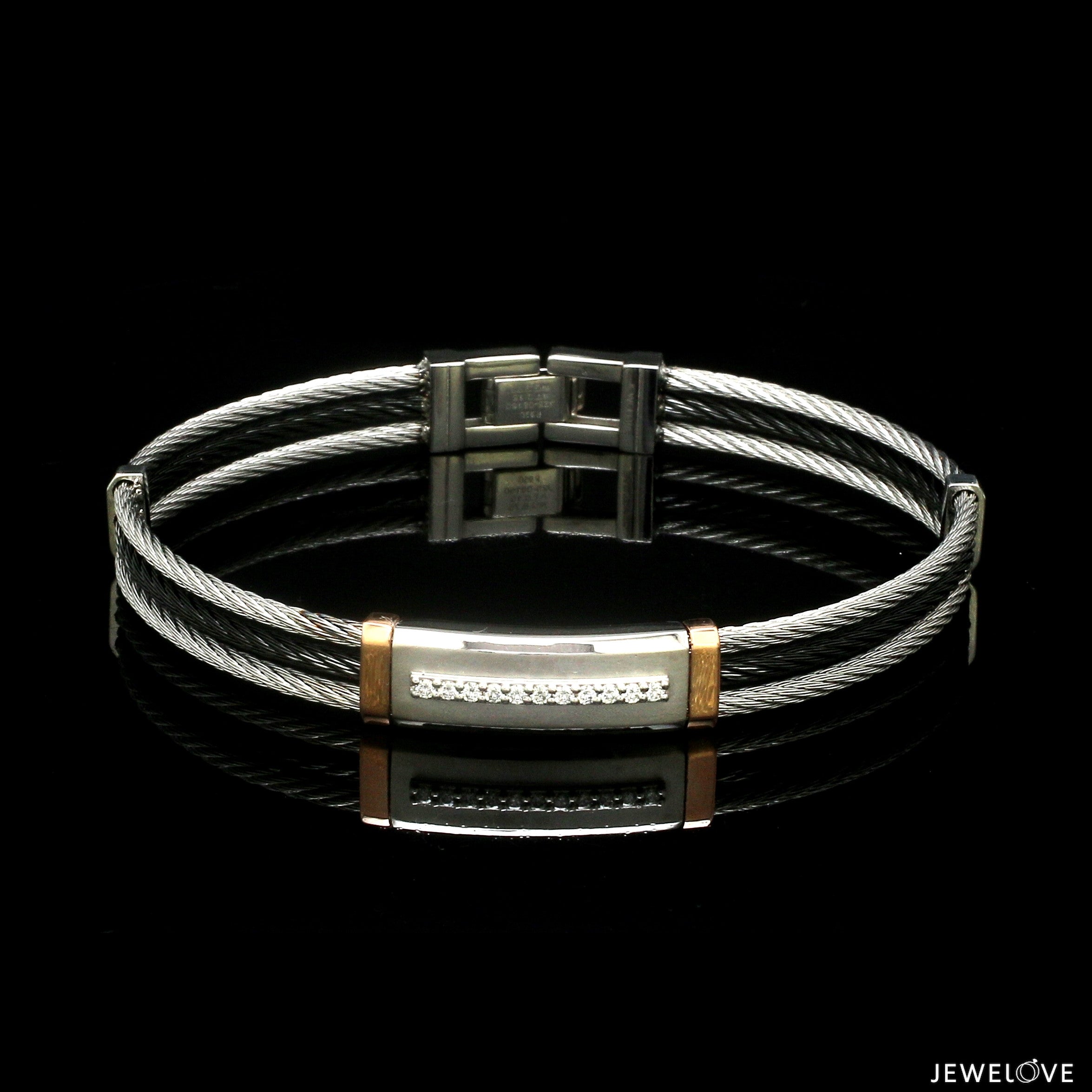 Men of Platinum | Diamond Rose Gold Bracelet for Men JL PTB 1309