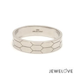 Load image into Gallery viewer, Hexagonal Textured Platinum Love Bands JL PT 422
