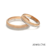 Load image into Gallery viewer, Platinum Love Bands with Rose Gold Ring JL PT 1406
