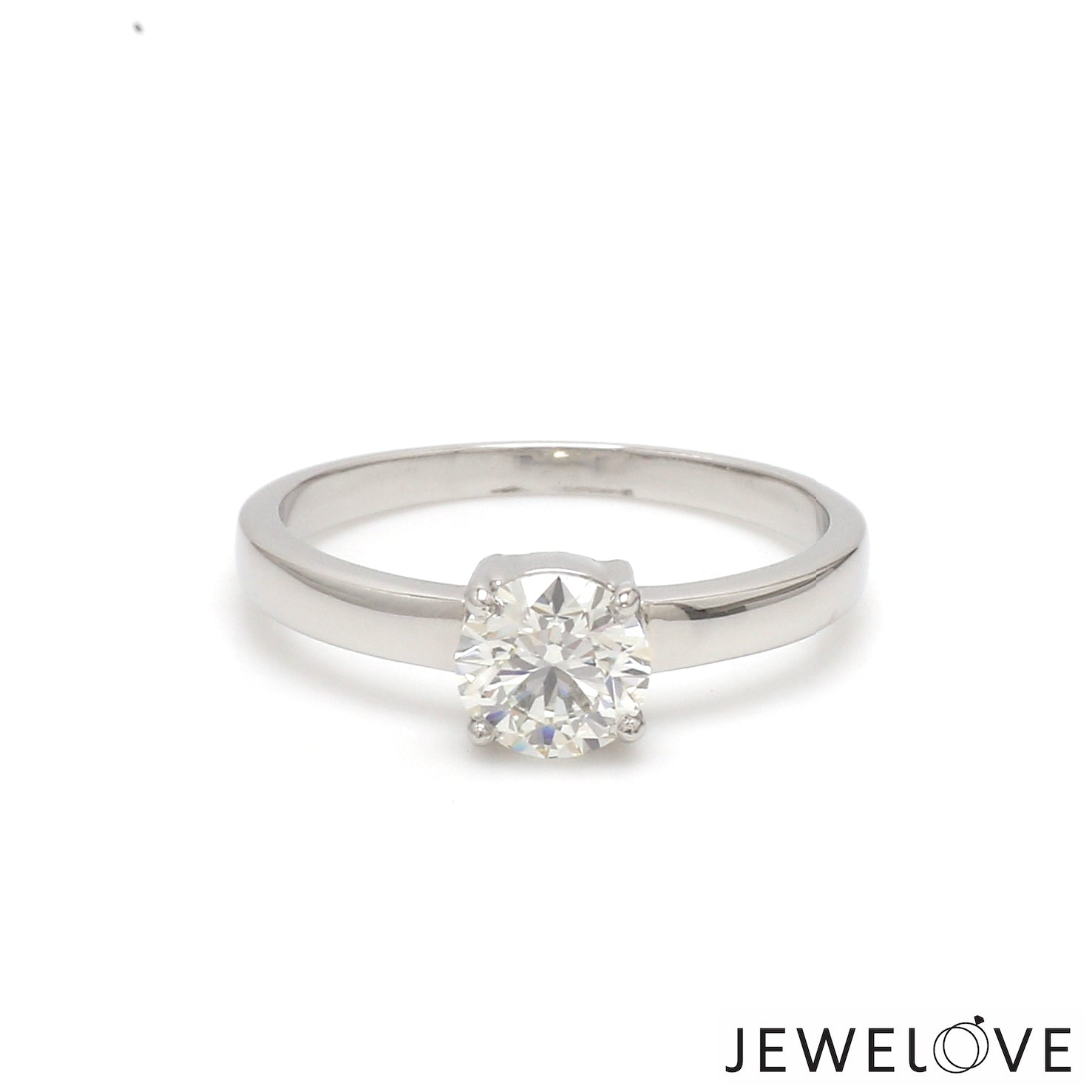 30-Pointer Solitaire Platinum Engagement Ring JL PT 1269   Jewelove.US