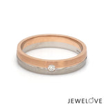 Load image into Gallery viewer, Platinum &amp; 18K Rose Gold Diamond Ring for Men JL PT 1433
