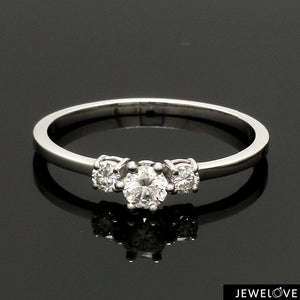 30-Pointer Solitaire Diamond Accents Platinum Ring JL PT 1229-D