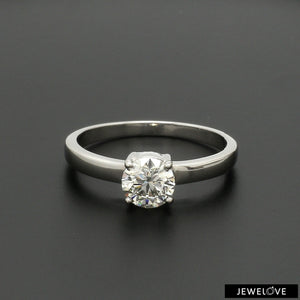 30-Pointer Solitaire Platinum Engagement Ring JL PT 1269   Jewelove.US