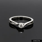 Load image into Gallery viewer, 70-Pointer Platinum Lab Grown Diamond Solitaire Ring with a Twist JL PT LG 676-C   Jewelove.US
