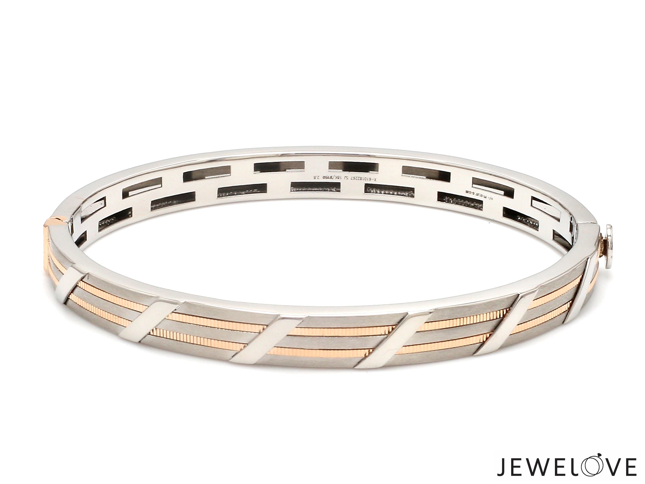 Men of Platinum| 7mm Platinum & Rose Gold Bracelet for Men JL PTB 1209   Jewelove.US