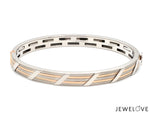 Load image into Gallery viewer, Men of Platinum| 7mm Platinum &amp; Rose Gold Bracelet for Men JL PTB 1209   Jewelove.US
