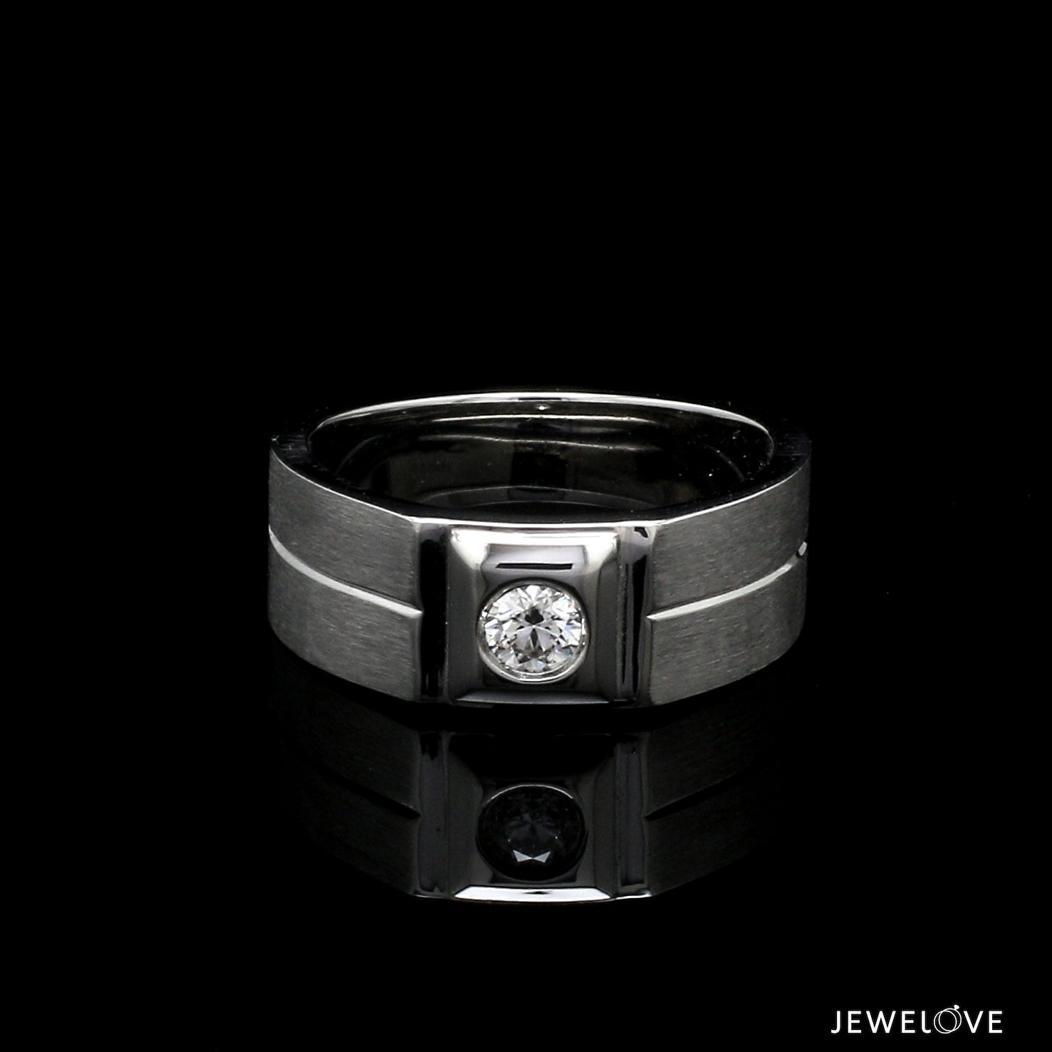 Diamond Platinum Ring for Men JL PT 1110   Jewelove.US