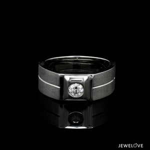 Diamond Platinum Ring for Men JL PT 1110   Jewelove.US