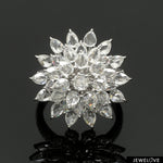 Load image into Gallery viewer, 18K White Gold Rose Cut Diamond Ring for Women JL AU 121
