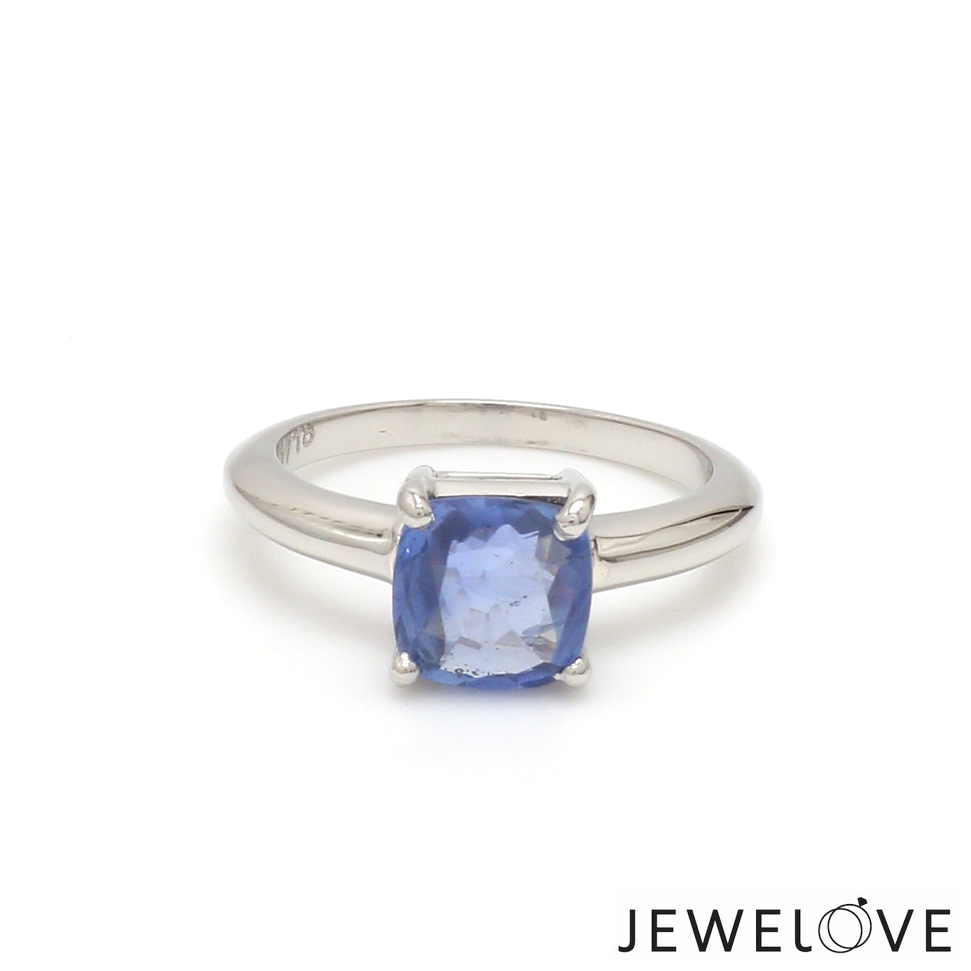 Cushion Cut Blue Sapphire Platinum Ring JL PT 1316 Jewelove.US