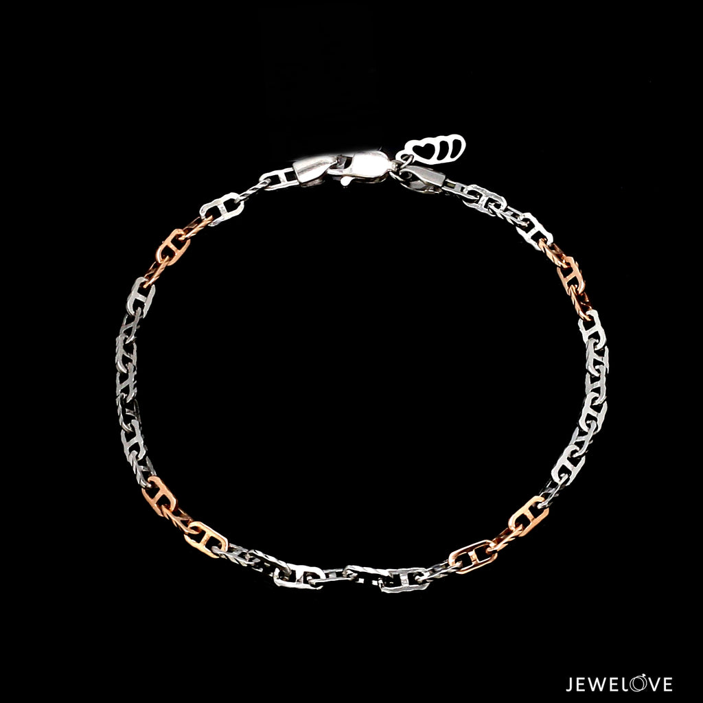 Japanese Platinum & Rose gold Links Bracelet JL PTB 1263   Jewelove.US