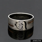 Load image into Gallery viewer, Platinum Love Bands with Rose Gold Ring JL PT 1413

