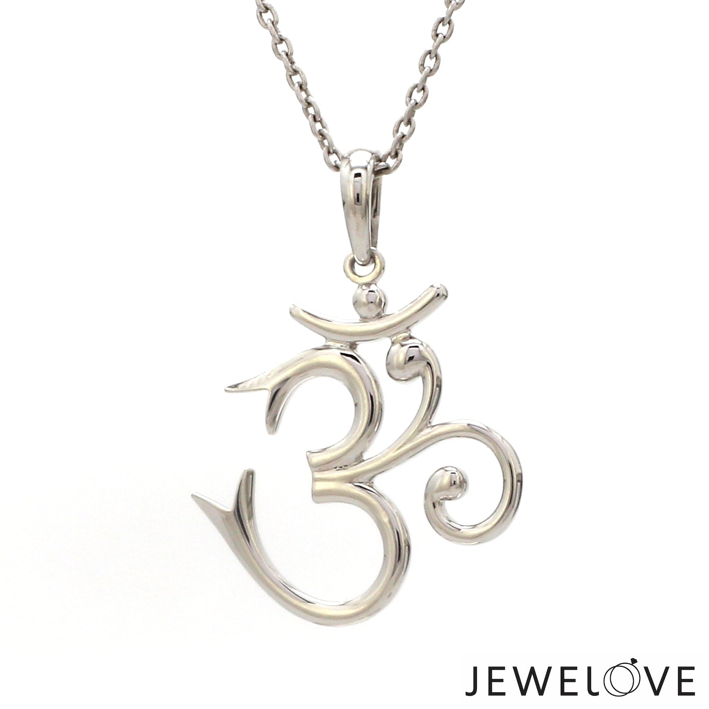 Plain Platinum Om Pendant JL PT OM-3