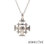 Load image into Gallery viewer, Platinum Jerusalem Cross Pendant JL PT P 304   Jewelove.US
