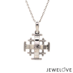 Platinum Jerusalem Cross Pendant JL PT P 304   Jewelove.US