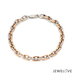 Load image into Gallery viewer, Men of Platinum| 5.75mm Platinum &amp; Rose Gold Bracelet for Men JL PTB 1281

