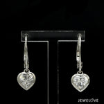 Load image into Gallery viewer, 2-Carat Lab Grown Heart Cut Solitaire Platinum Earrings JL PT E LG-372
