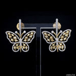 Load image into Gallery viewer, Natural Fancy Color Yellow Diamond Butterfly Pendant Chain Set for Women JL AU PE YD 101

