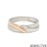 Load image into Gallery viewer, Platinum Love Bands with Rose Gold &amp; Diamonds JL PT 1438
