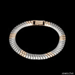 Load image into Gallery viewer, Men of Platinum | 8mm Platinum &amp; Rose Gold Bracelet for Men JL PTB 1323
