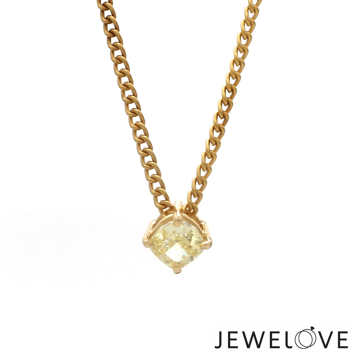 18K Yellow Gold Pendant with Natural Fancy Intense Yellow Diamonds JL AU P 101